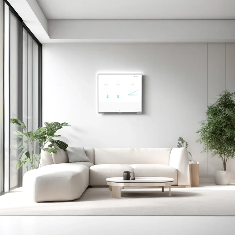 Climatiseur IA AirPilot installé dans un salon moderne